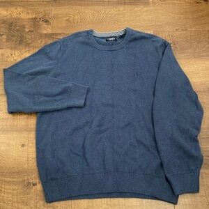 Chaps Men's Blue Crewneck Sweater Classic Fit 100% Cotton Men’s XXL